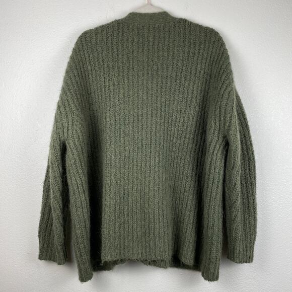 Jenni Kayne Cocoon Cardigan Sz M Olive Green Alpaca wool blend cardigan buttons - Picture 10 of 10